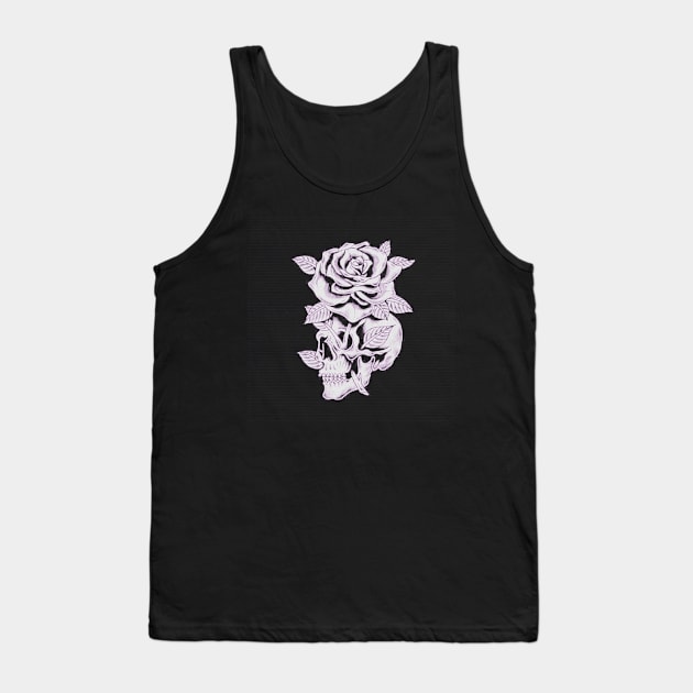 skull rose vintage Tank Top by fadetsunset